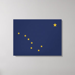 Vlag van Alaska Canvas Afdruk