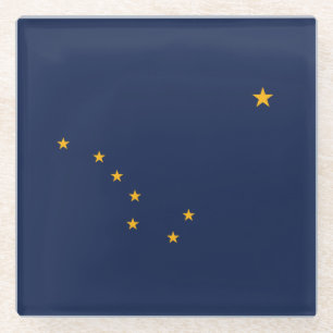 Vlag van Alaska Glazen Onderzetter