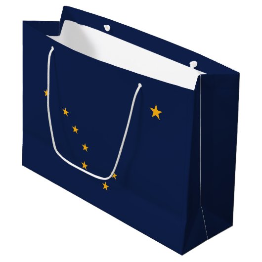 Vlag van Alaska Groot Cadeauzakje (Voorkant Gekanteld)
