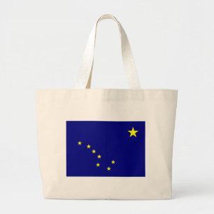 Vlag van Alaska Grote Tote Bag
