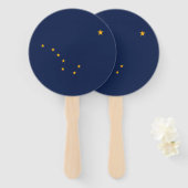 Vlag van Alaska Handwaaier (Voorkant en achterkant)