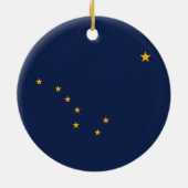 Vlag van Alaska Keramisch Ornament (Achterkant)
