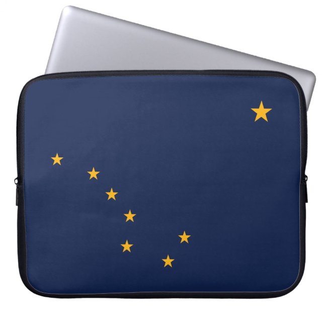 Vlag van Alaska Laptop Sleeve (Voorkant)