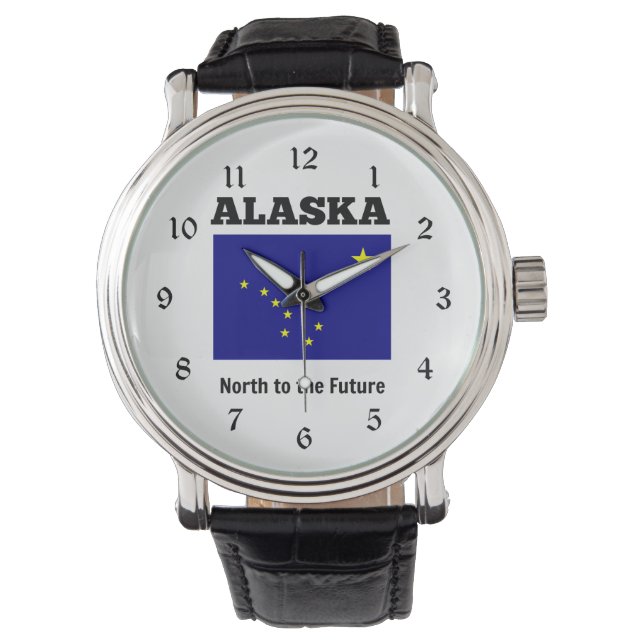 Vlag van Alaska met staatsmotto Watch Horloge (Voorkant)