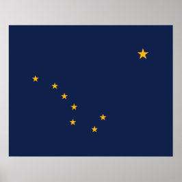 Vlag van Alaska Poster