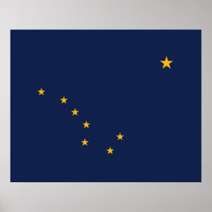 Vlag van Alaska Poster