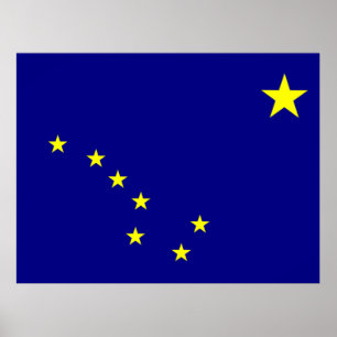 Vlag van Alaska Poster