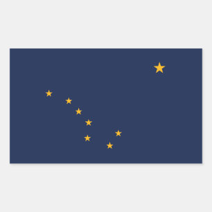 Vlag van Alaska Rechthoekige Sticker