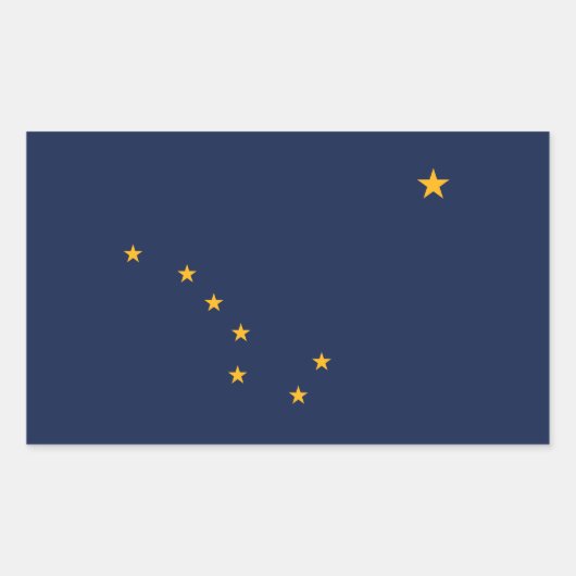 Vlag van Alaska Rechthoekige Sticker (Voorkant)