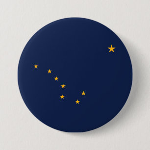 Vlag van Alaska Ronde Button 7,6 Cm