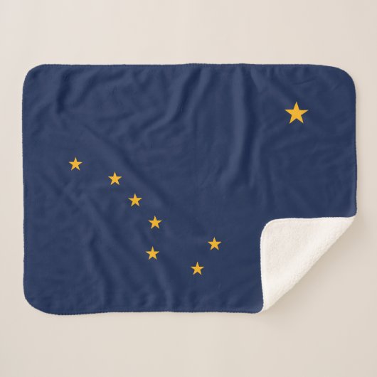 Vlag van Alaska Sherpa Deken (Voorkant (horizontaal))