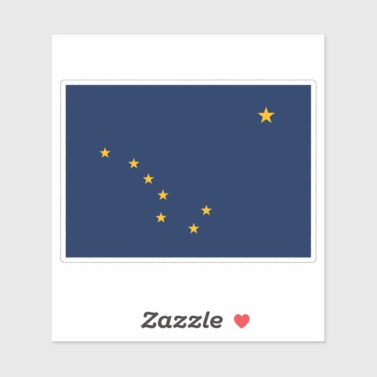 vlag van Alaska Sticker (Vel)