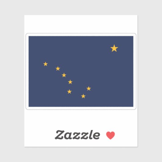 Vlag van Alaska Sticker (Vel)