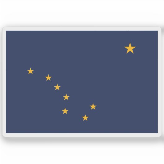 Vlag van Alaska Sticker (Voorkant)