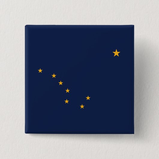 Vlag van Alaska Vierkante Button 5,1 Cm (Voorkant)
