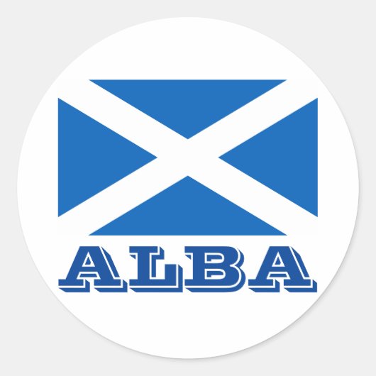 Vlag van Alba Ronde Sticker (Voorkant)