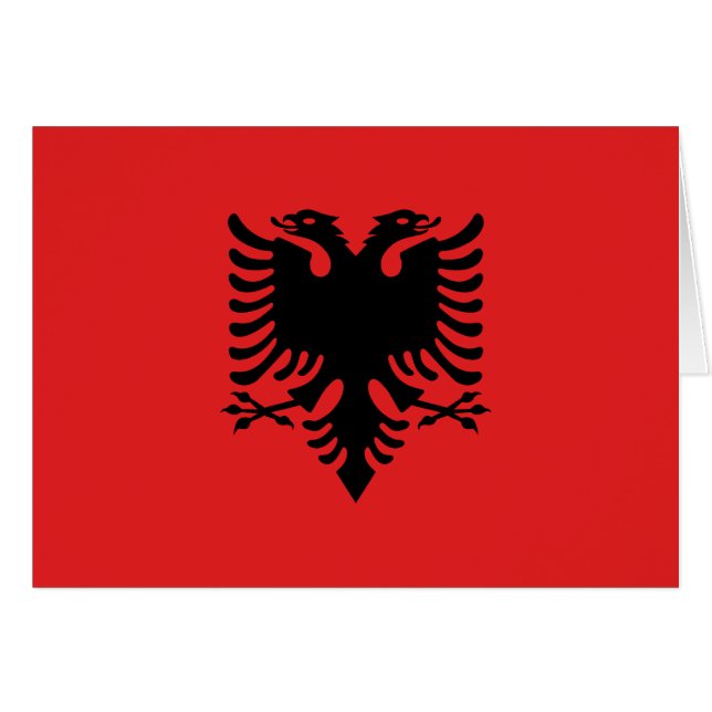 vlag van Albanië (Voorkant Horizontaal)