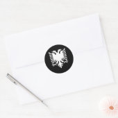 Vlag van Albanië Albanees Ronde Sticker (Envelop)