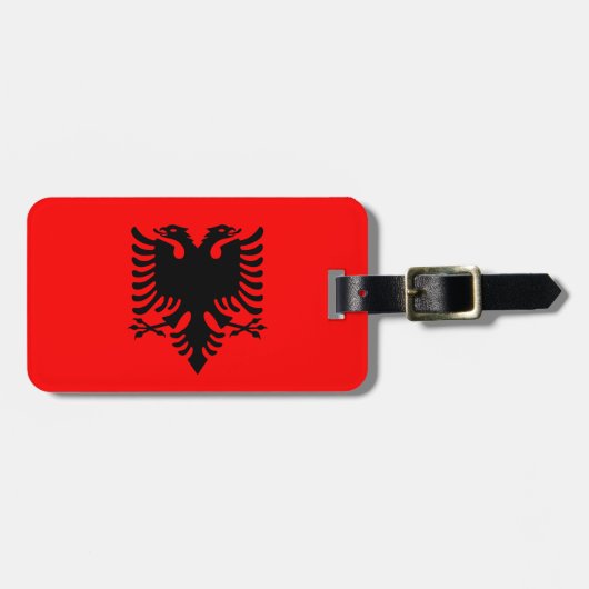 vlag van Albanië Bagagelabel (Voorkant horizontaal)