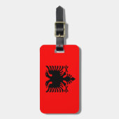 vlag van Albanië Bagagelabel (Voorkant verticaal)