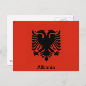 vlag van Albanië Briefkaart (Voorkant / Achterkant)