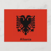 vlag van Albanië Briefkaart (Voorkant)