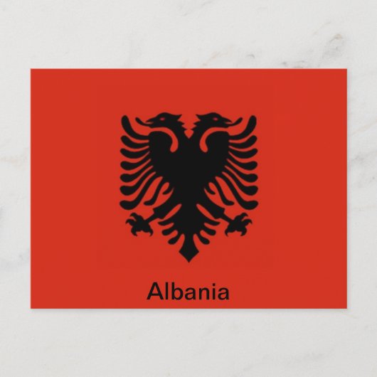 vlag van Albanië Briefkaart (Voorkant)