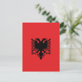 vlag van Albanië Briefkaart (Staand voorkant)