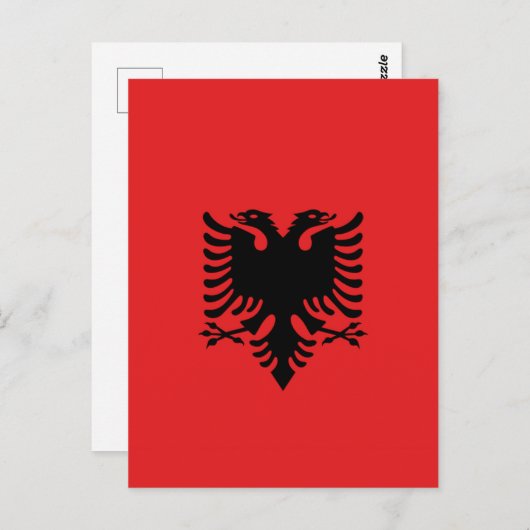 vlag van Albanië Briefkaart (Voorkant / Achterkant)