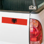 vlag van Albanië Bumpersticker (Op Truck)