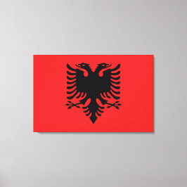 vlag van Albanië Canvas Afdruk