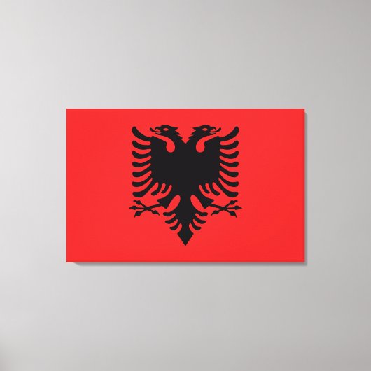vlag van Albanië Canvas Afdruk (Voorkant)