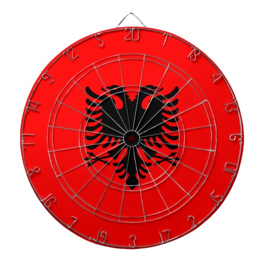 vlag van Albanië Dartbord (Voorkant)
