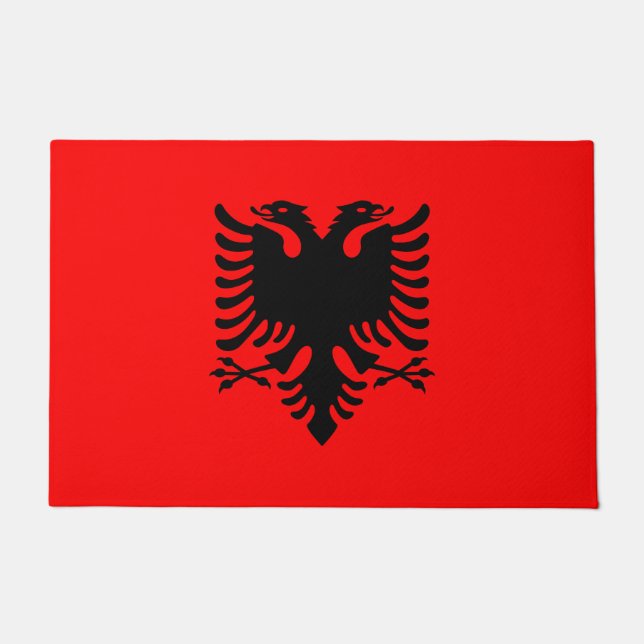 vlag van Albanië Deurmat (Voorkant)