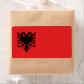vlag van Albanië Etiket (Insitu)