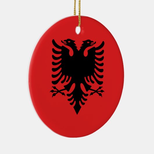 Vlag van Albanië - Flamuri i Shqipërisë Keramisch Ornament (Rechts)