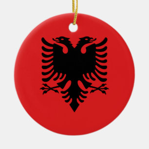 Vlag van Albanië - Flamuri i Shqipërisë Keramisch Ornament