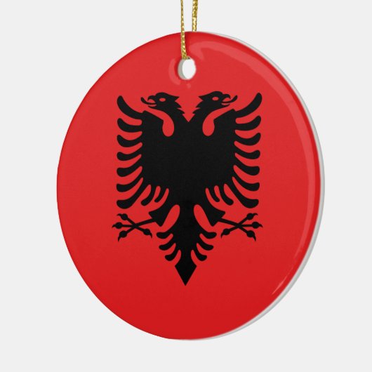Vlag van Albanië - Flamuri i Shqipërisë Keramisch Ornament (Links)