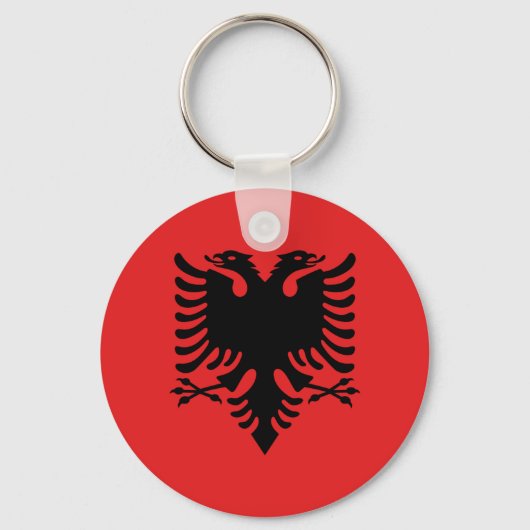 Vlag van Albanië - Flamuri i Shqipërisë Sleutelhanger (Voorkant)