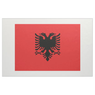 Vlag van Albanië - Flamuri Kombëtar - Albanese v Stof