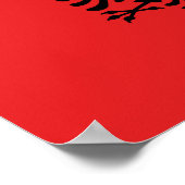 Vlag van Albanië - Flamuri Kombëtar - Albanese vla Poster (Hoek)