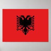 Vlag van Albanië - Flamuri Kombëtar - Albanese vla Poster (Voorkant)