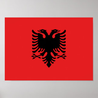 Vlag van Albanië - Flamuri Kombëtar - Albanese vla Poster