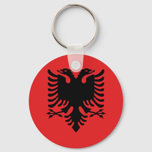 Vlag van Albanië - Flamuri Kombëtar - Albanese vla Sleutelhanger (Voorkant)