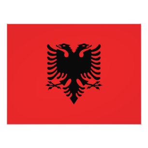 vlag van Albanië Foto Afdruk