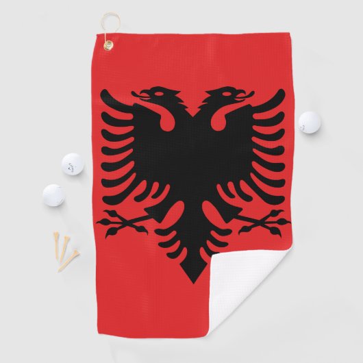 vlag van Albanië Golfhanddoek (Insitu)