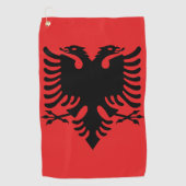 vlag van Albanië Golfhanddoek (Voorkant)