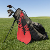 vlag van Albanië Golfhanddoek (Groen)