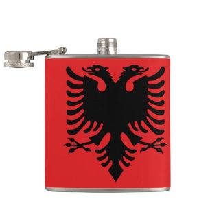 Vlag van Albanië Heupfles