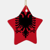 vlag van Albanië Keramisch Ornament (Rechts)